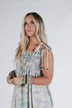 The Nest Bohemian Grace Maxi Dress - Green Floral