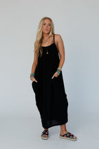 The Nest Simple Serene Maxi Dress - Black