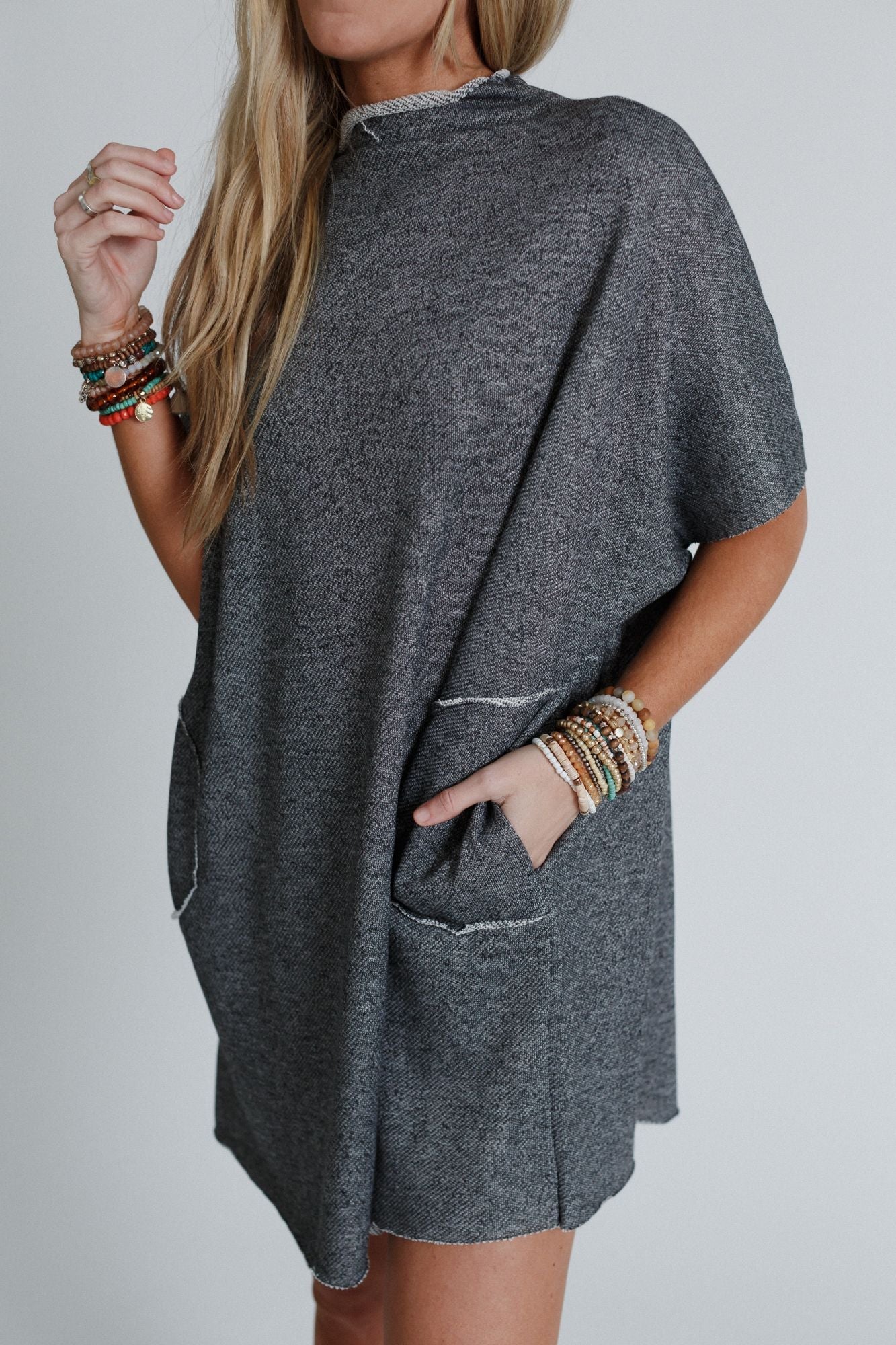 The Nest Laid Back Luxe Dress - Two Tone Black