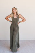 Timeless Grace Maxi Dress - Olive