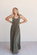 Timeless Grace Maxi Dress - Olive