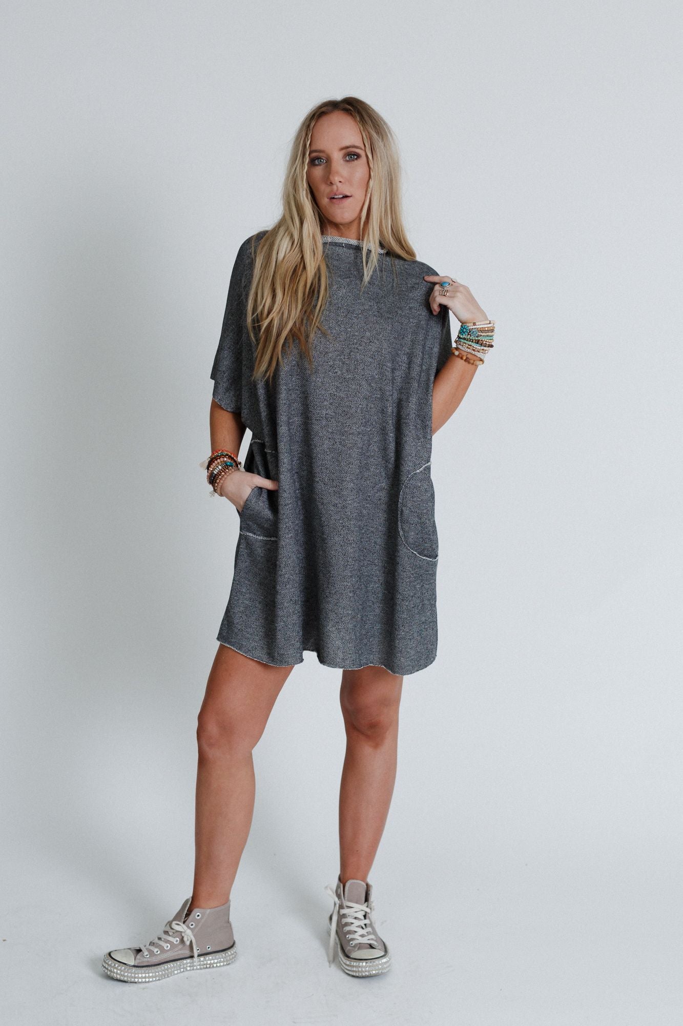 The Nest Laid Back Luxe Dress - Two Tone Black