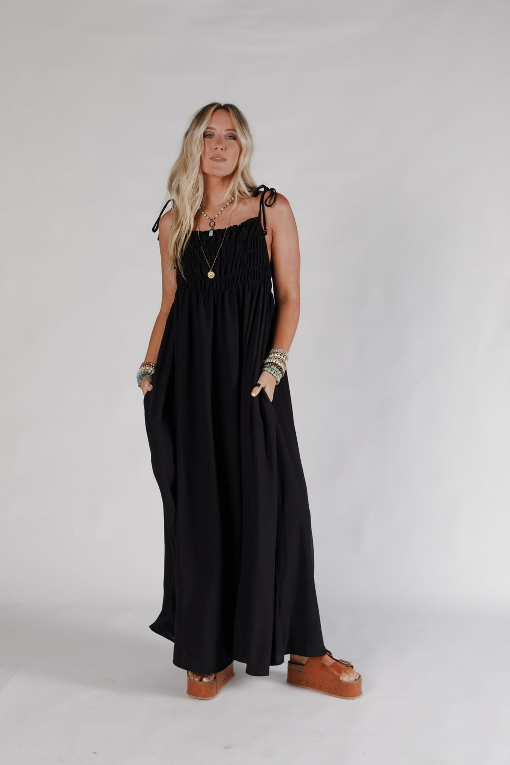 The Nest Bohemian Grace Maxi Dress - Black