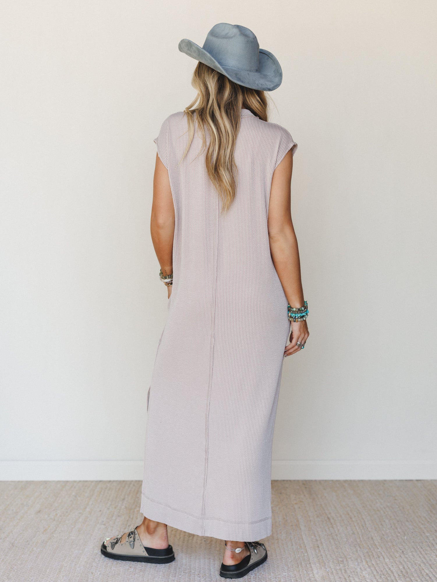 The Nest Madeline Textured Maxi Dress - Oat