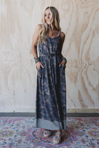 The Nest Cadet Camo Print Dress - Olive Moss
