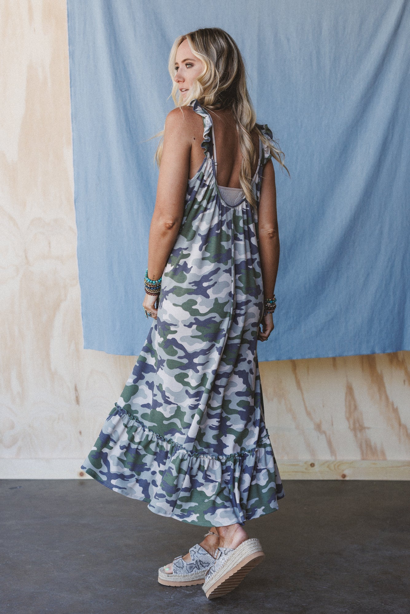 The Nest Field Ready Maxi Dress - Charcoal Olive