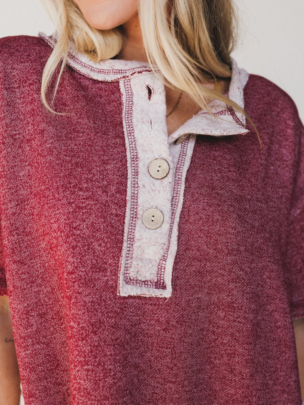 The Nest Jodi Tunic Dress - Two Tone Marsala