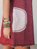The Nest Jodi Tunic Dress - Two Tone Marsala
