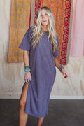 Earth Ease Tee Dress - Charcoal