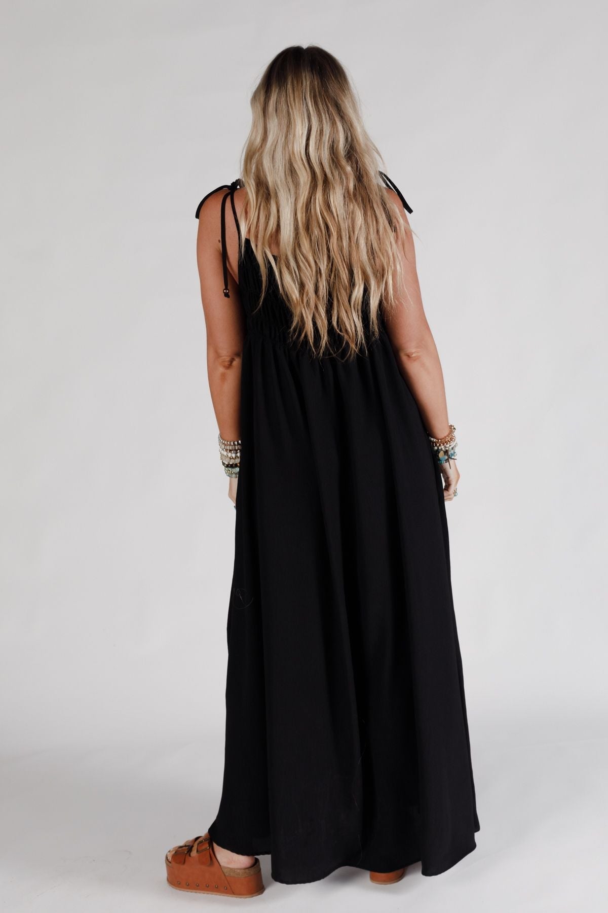 The Nest Bohemian Grace Maxi Dress - Black