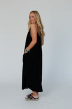 The Nest Simple Serene Maxi Dress - Black