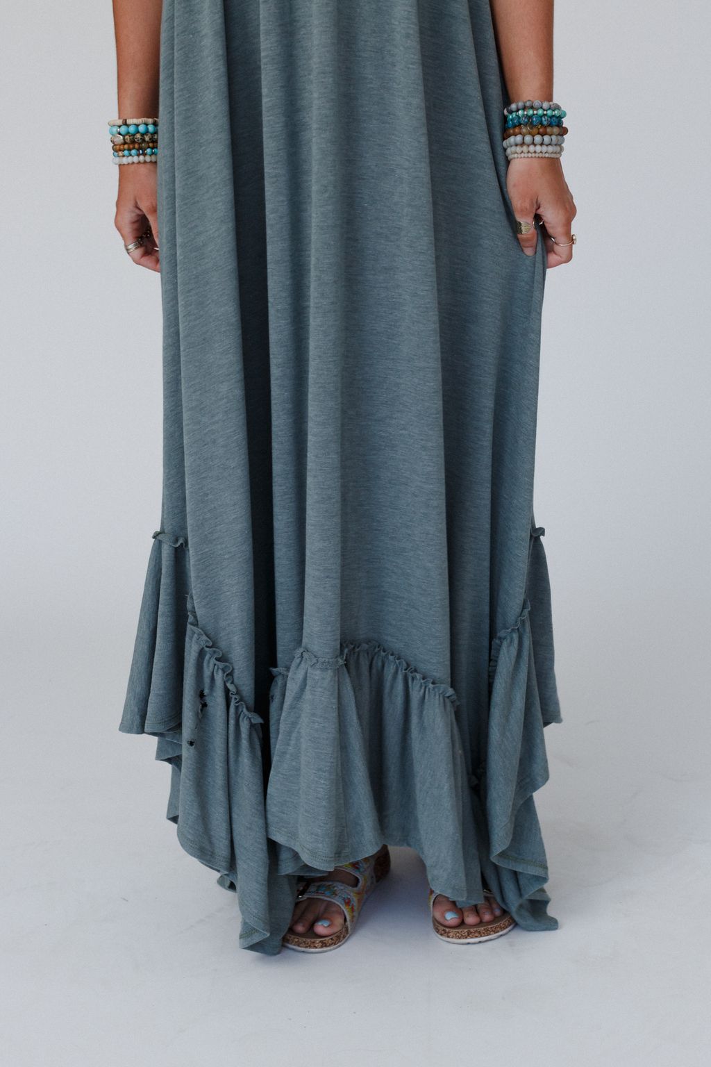The Nest Heavenly Glow Maxi Dress - Olive