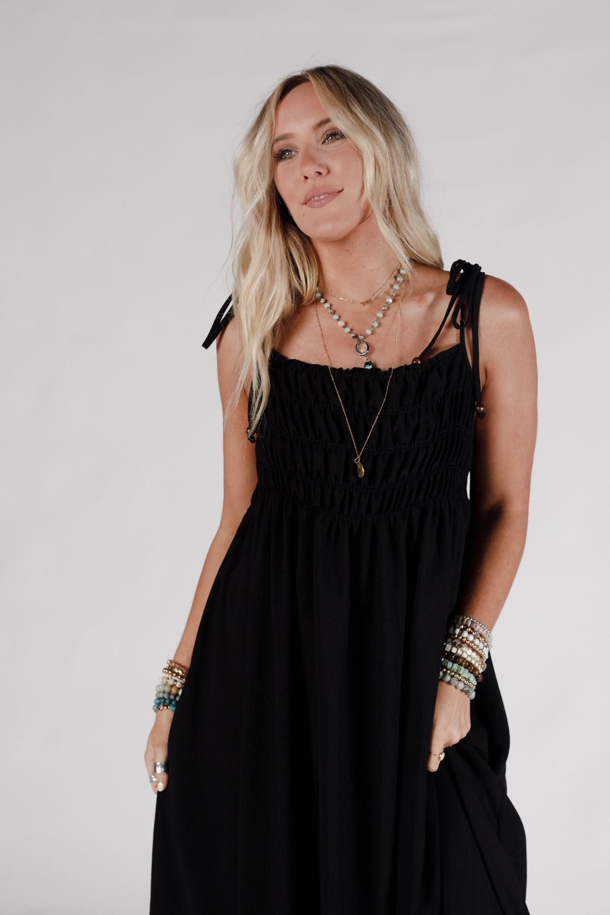 The Nest Bohemian Grace Maxi Dress - Black