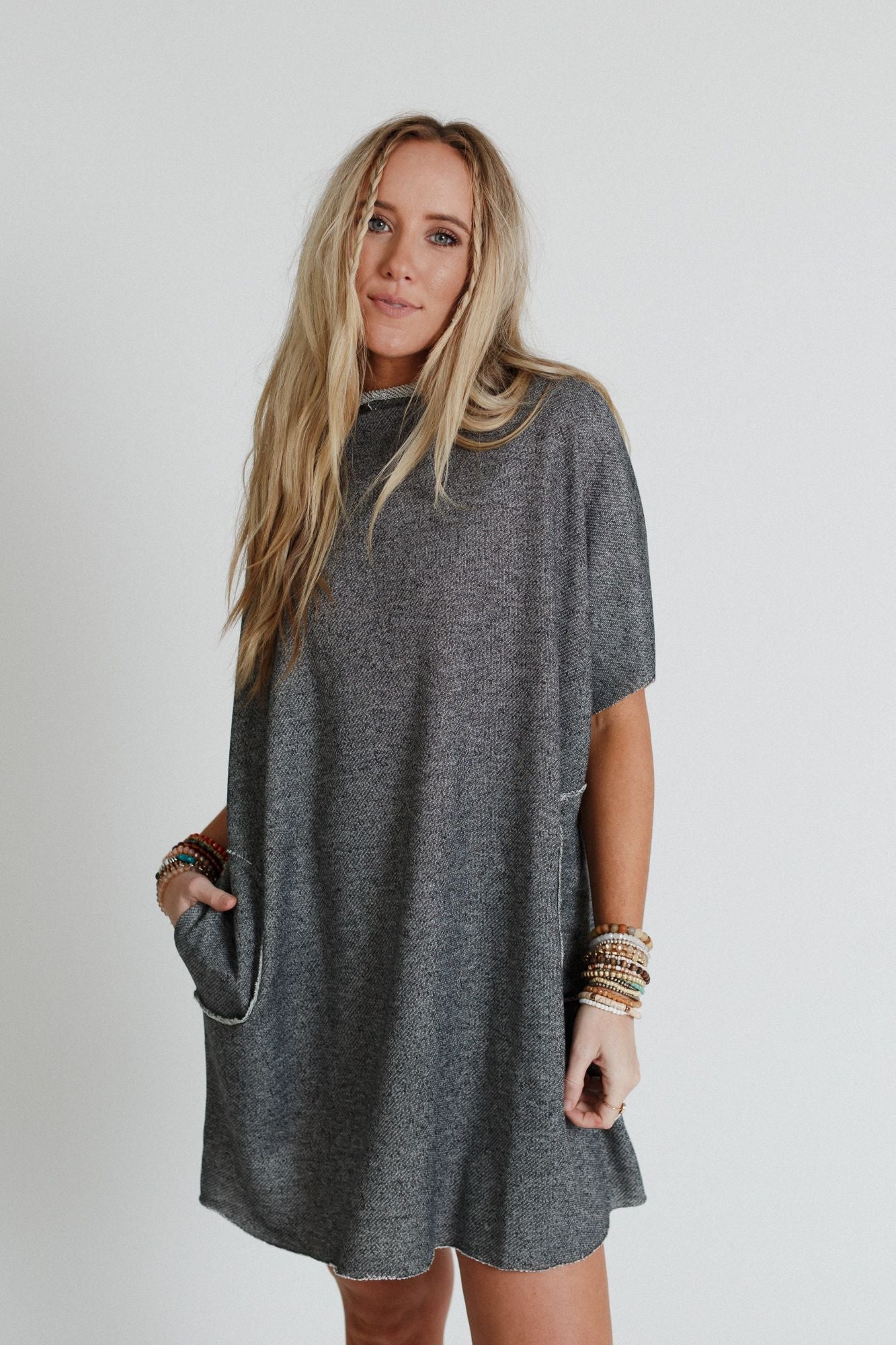 The Nest Laid Back Luxe Dress - Two Tone Black
