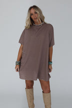 The Nest Laid Back Luxe Dress - Two Tone Mocha