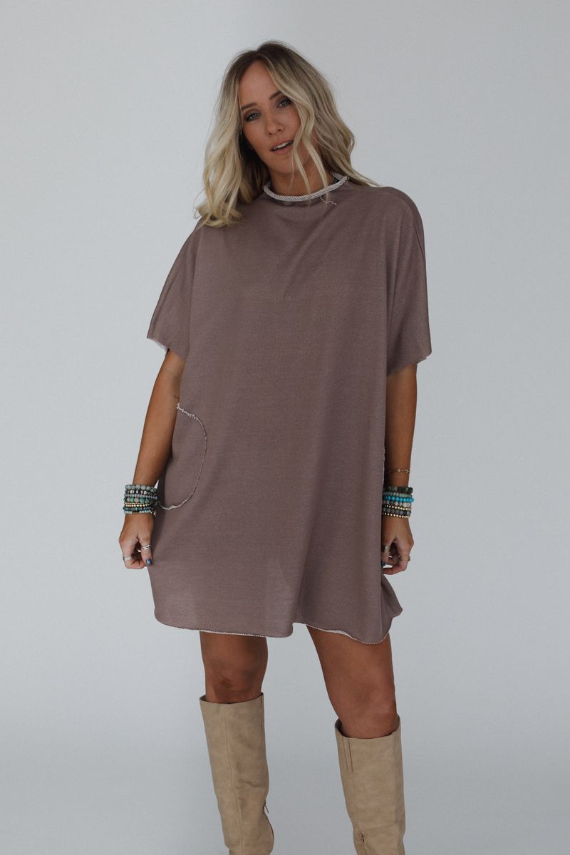 The Nest Laid Back Luxe Dress - Two Tone Mocha