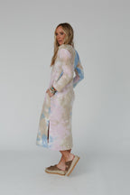 The Nest Soul Shine Pocketed Tie Dye Midi Dress - Lavender Taupe