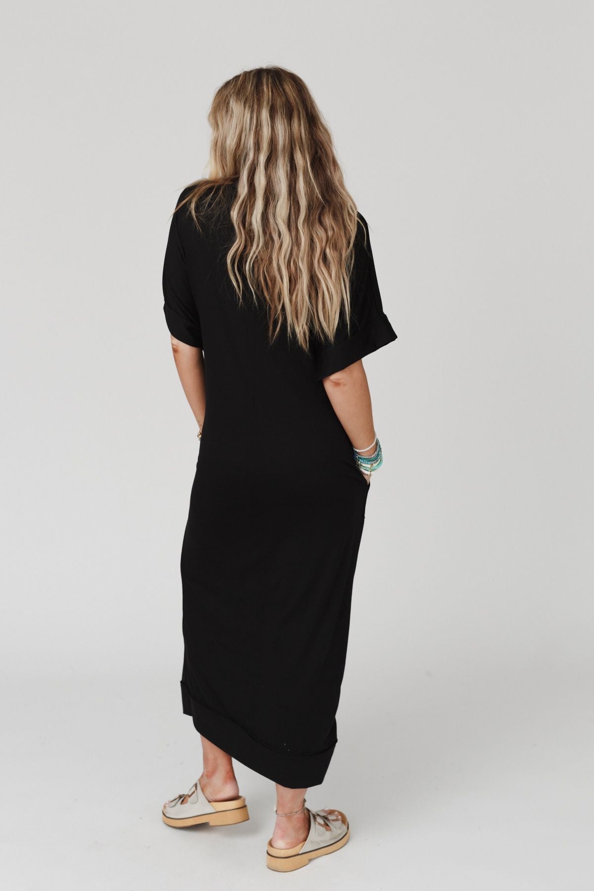 The Nest Laurel Short Sleeve Maxi Dress - Black
